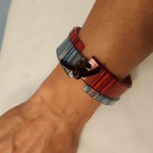 2/$30 Blue and red resin bracelet